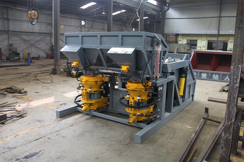 吊裝式噴漿車 一拖二單料斗吊裝干噴機組參數