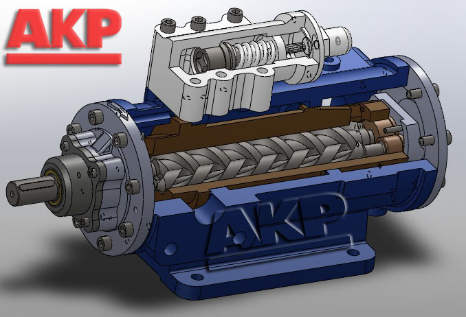 船用主機潤滑泵 低壓油泵 三螺桿泵 3GS100&times;2W0_液壓機械欄目